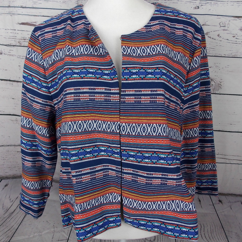 Liz Claiborne Sz XL Collarless Blazer